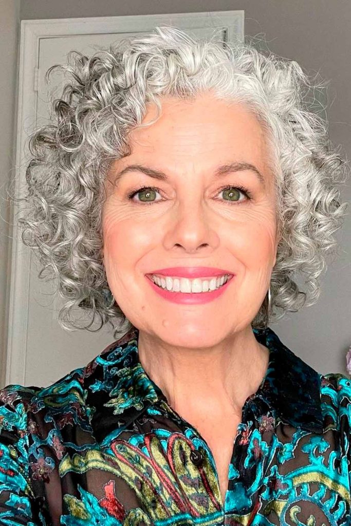 Silver & Snowy White Gray Curly Locks