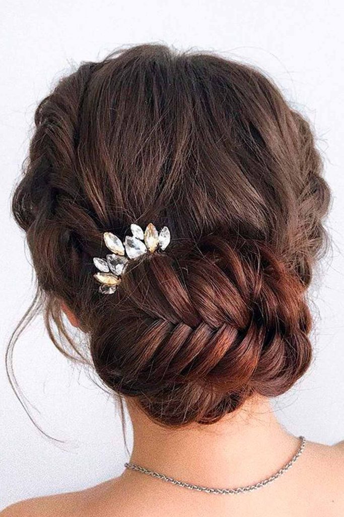 Simple Braided Bun For Elegant Look