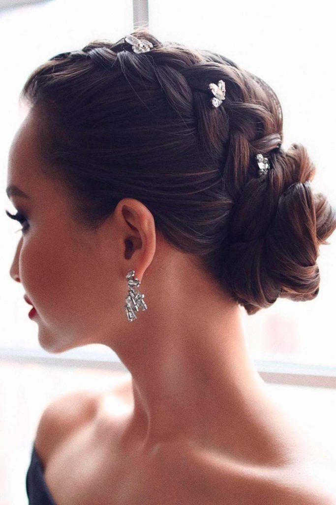 Simple Braided Bun For Elegant Look