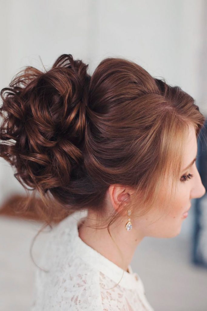 Fabulous Updo With Swept Back Bang