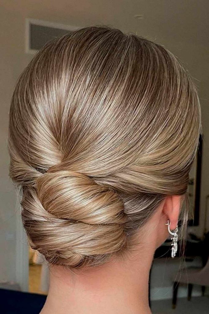 Elegant Swept Back Low Hairdos For Short Hair