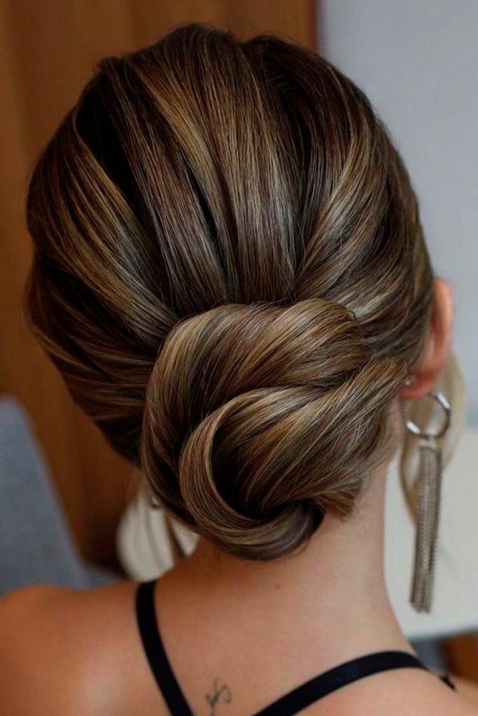 Elegant Swept Back Low Hairdos For Short Hair