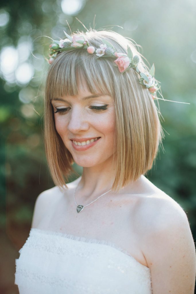 Wedding Hairstyles with Boho Accessories for Short Hair