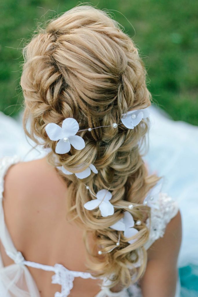Gorgeous Braided Wedding Hairstyles with Boho Accessories