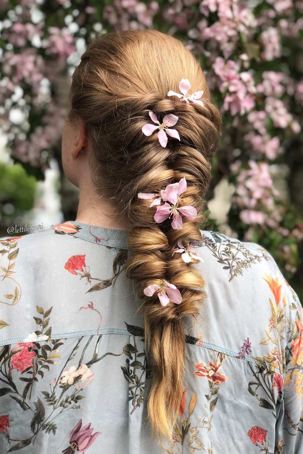 Boho Braided Hairstyles with Hair Flowers