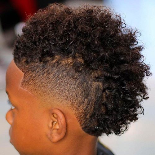 curly afro fade haircut black men