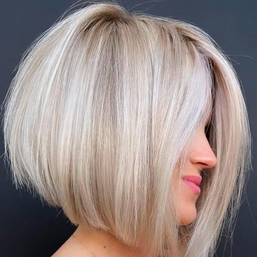 Inverted Blonde Short Bob