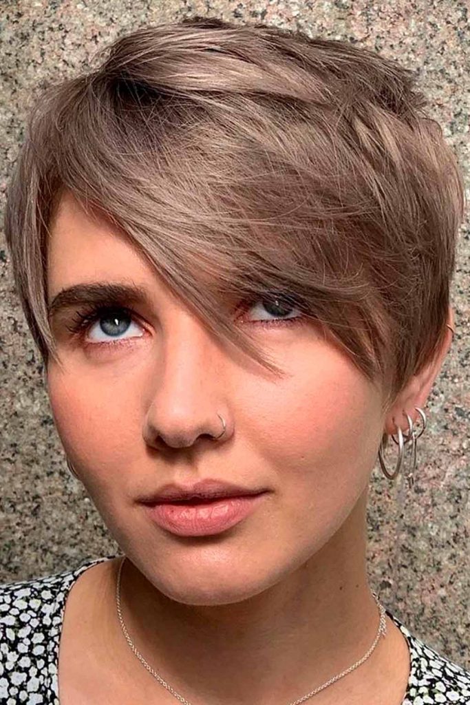 Side-Swept Layered Pixie