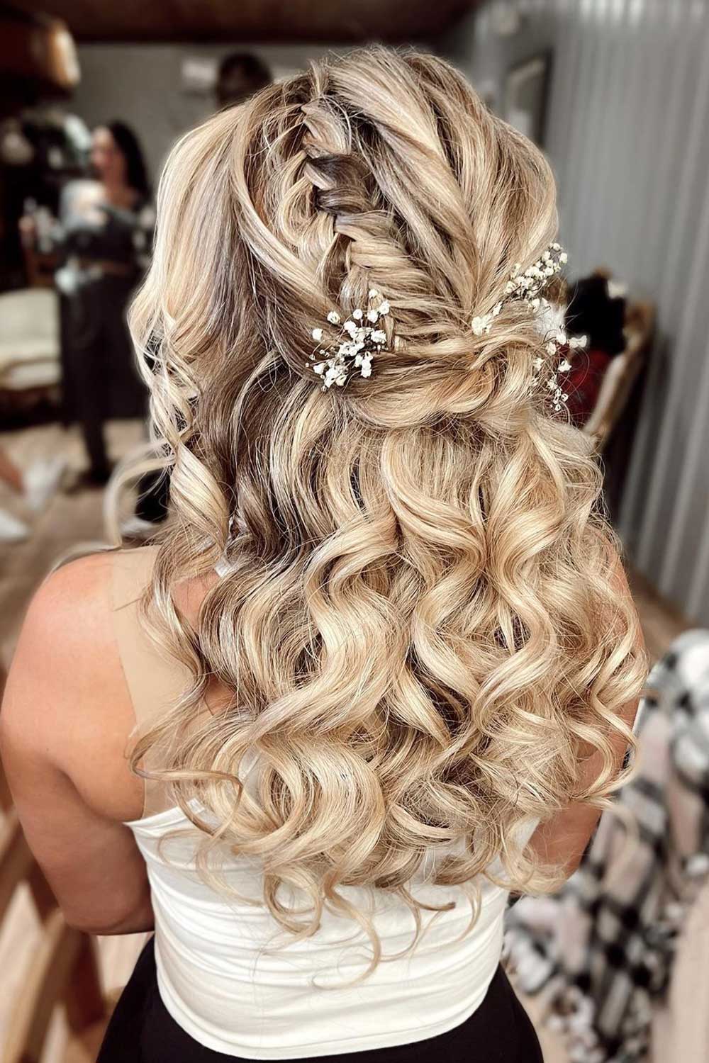 Twisted Half Down Bohemian Hairstyle