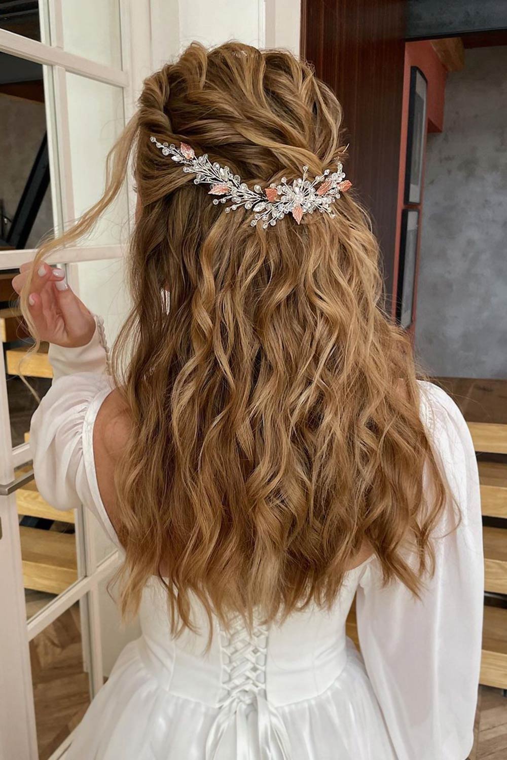 Tiaras and Combs for Wedding Loose Hair