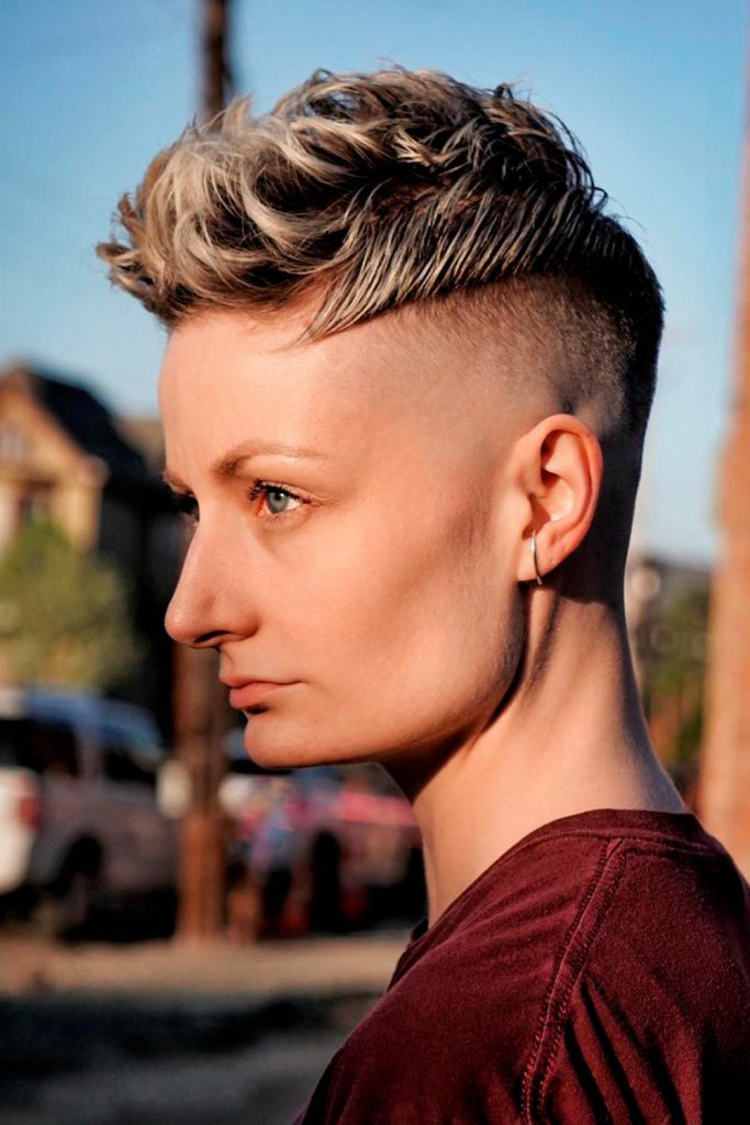 Undercut and Frosted Tips for Women