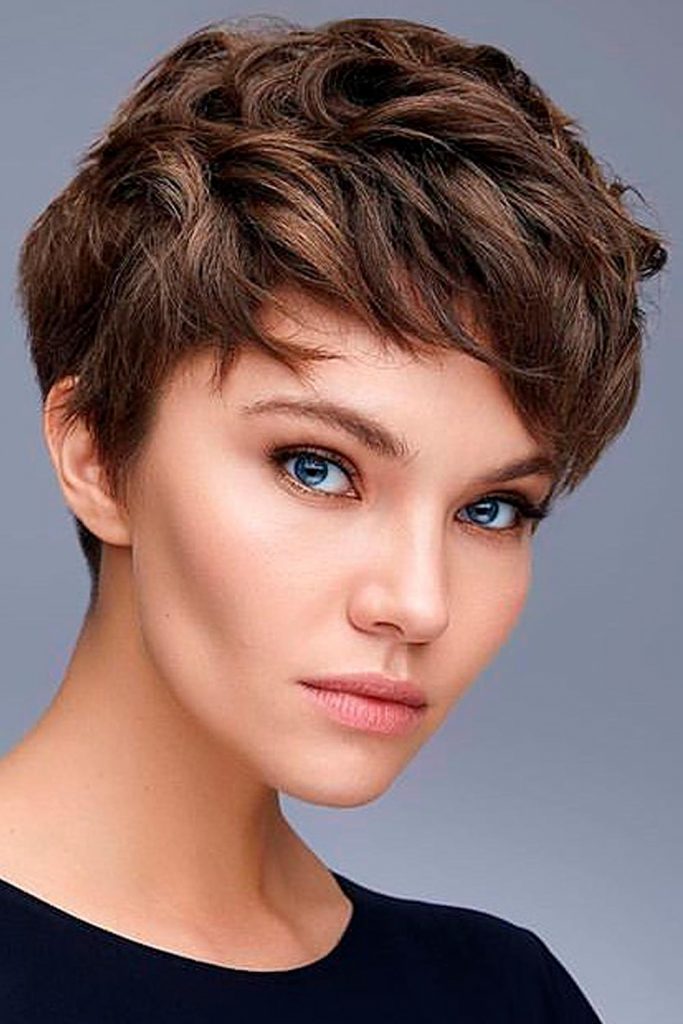 Elegant Brown Pixie Cut