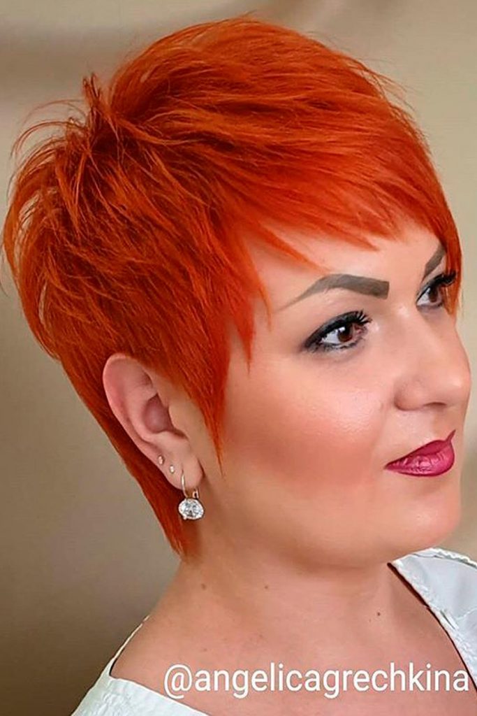 Reddish & Defined Pixie Cut