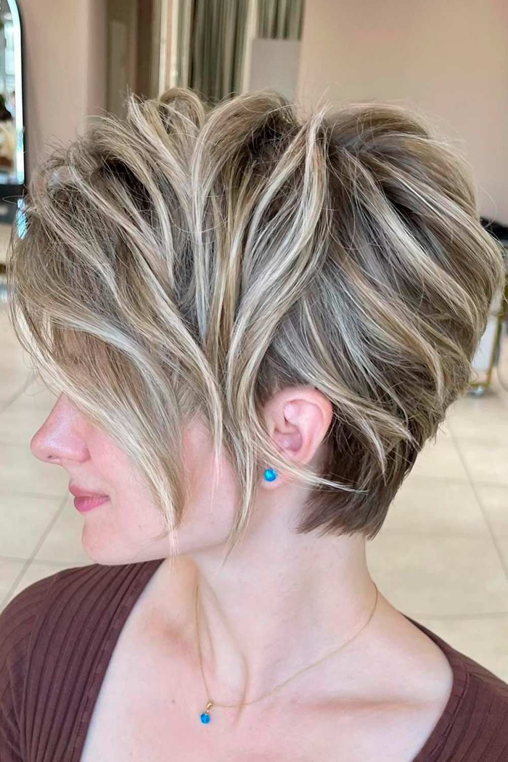 Side Swept Layered Pixie