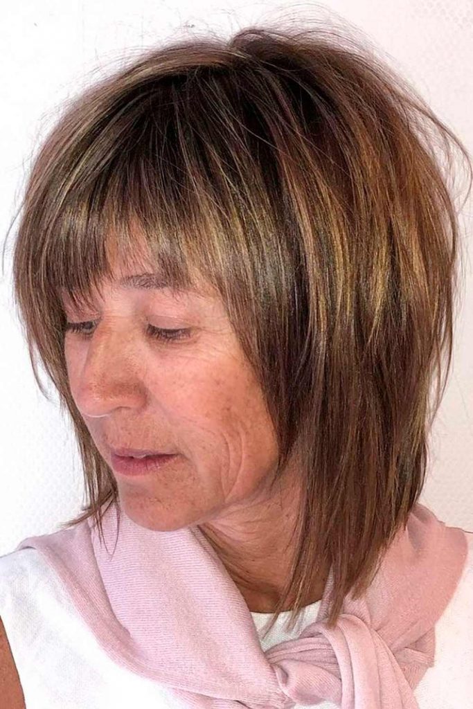 Shoulder Length Hairstyle With Bangs