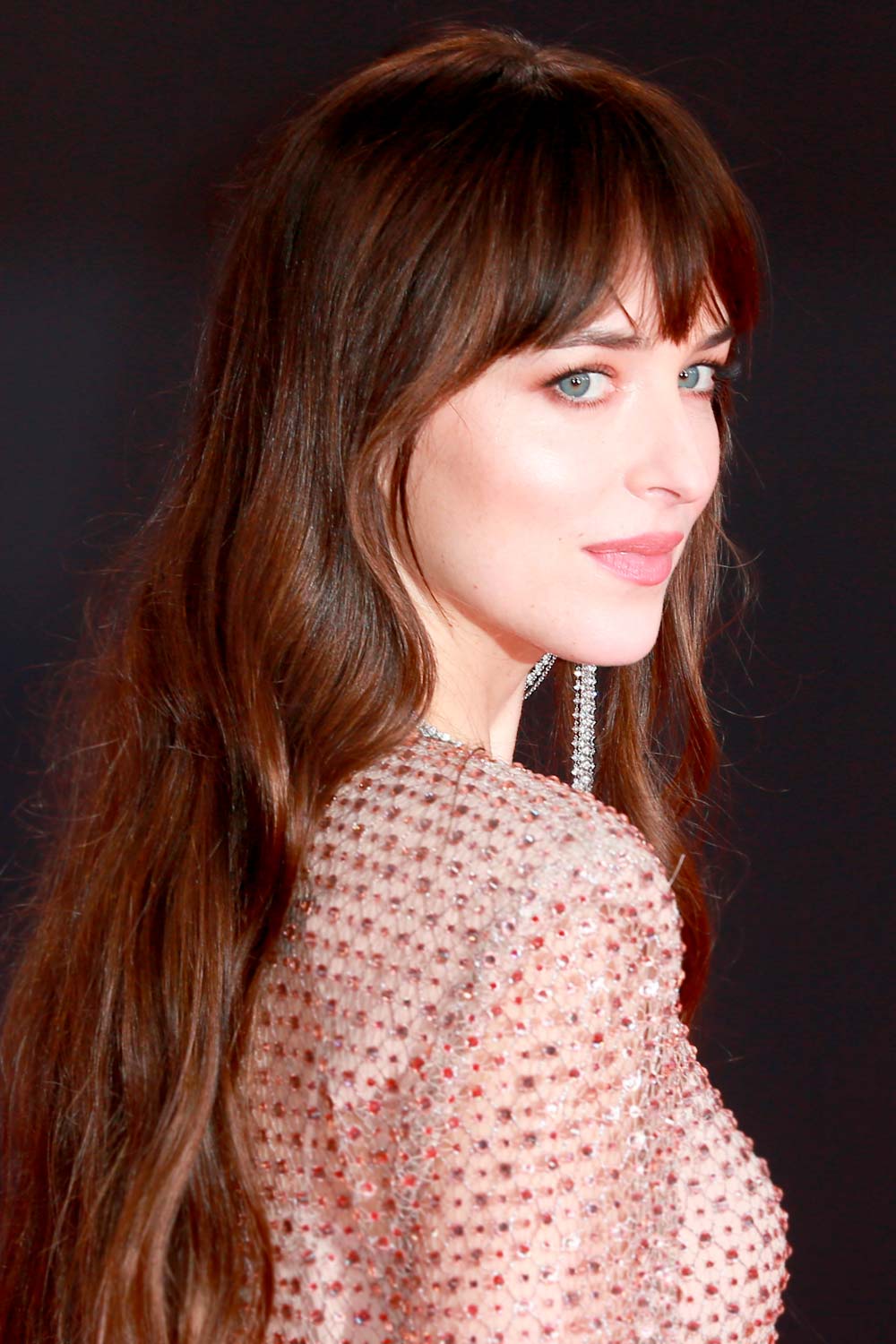 Just like how Dakota Johnson bottleneck bangs are being styled, there are so many ways to rock these popular bangs