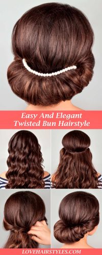 How To: Easy And Elegant Twisted Bun Hairstyle