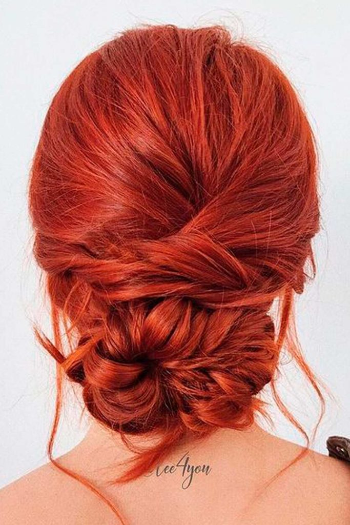 Updo With A Fishtail Braid Element