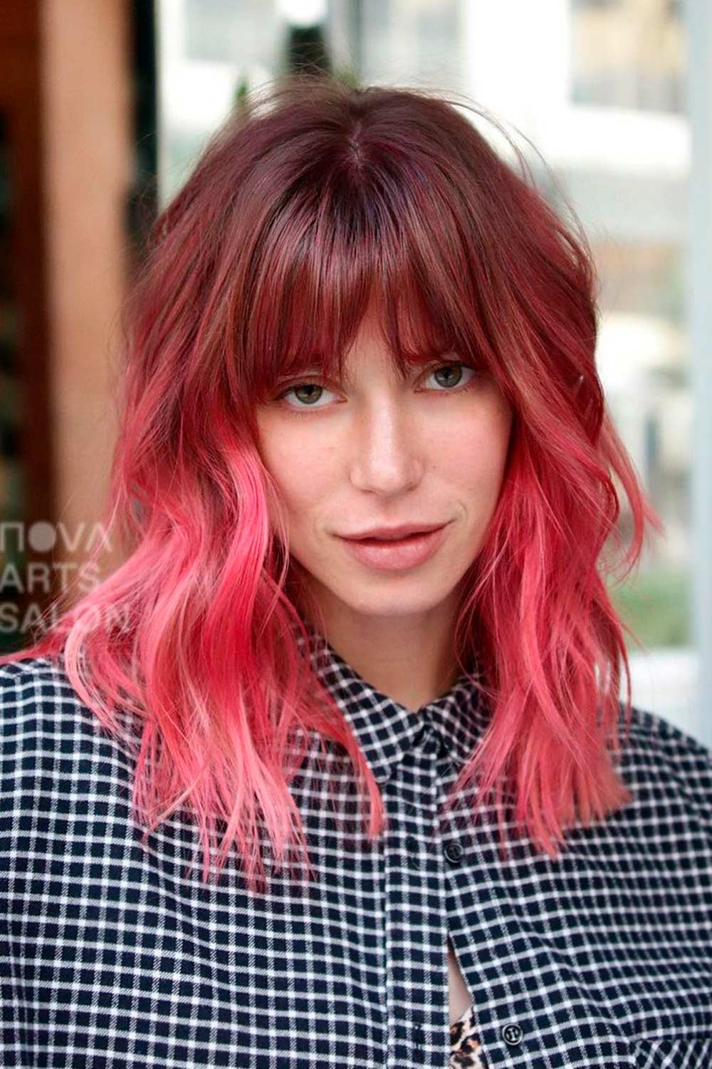 Once you’ve achieved the desired bangs you’re going for, you can then nail the classic french girl look everyone has been talking about