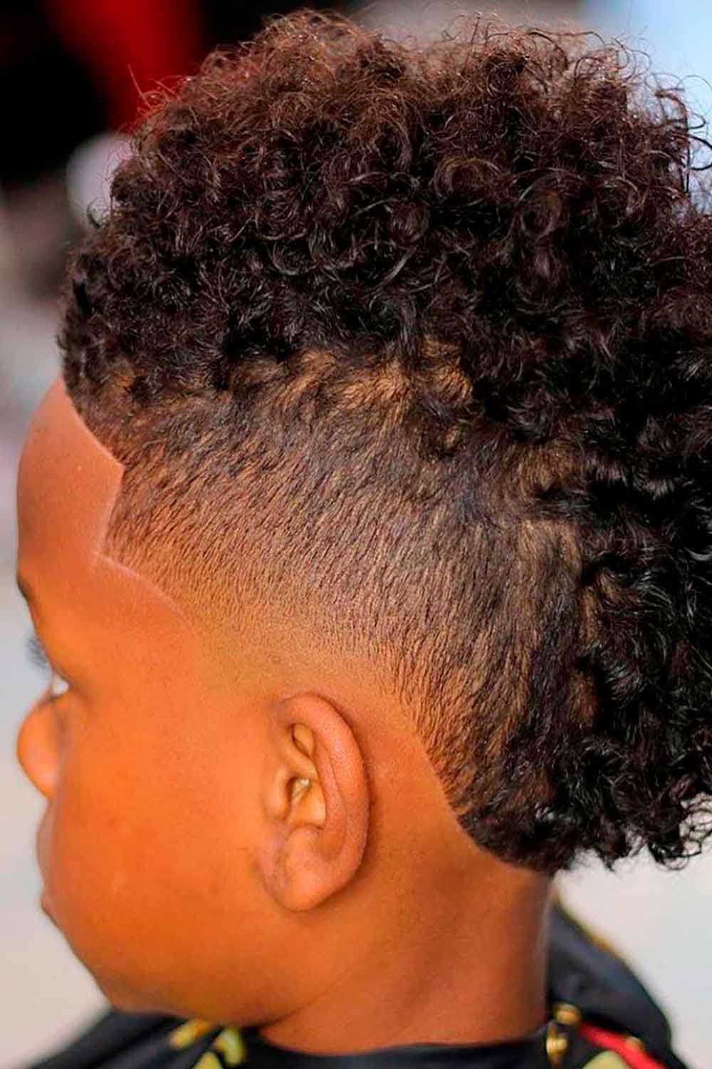 Curly Long Top And Shaved Sides