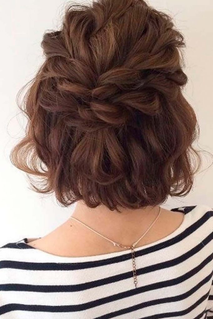 Half-Up Braided Style For Short Hair