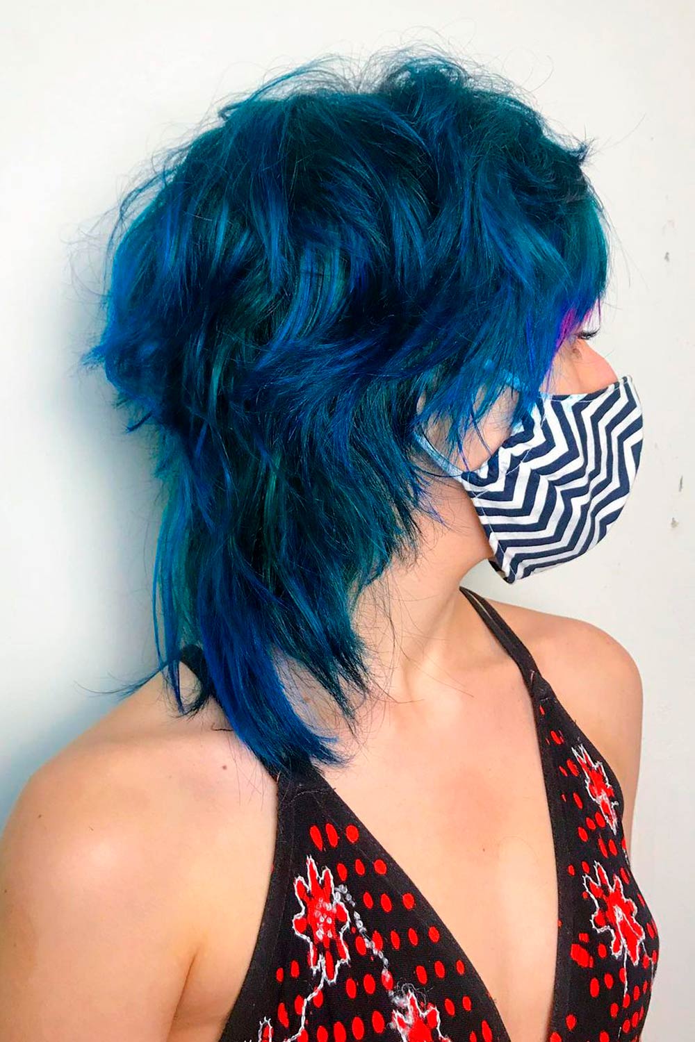 Ocean Blue Wolf Hairstyle