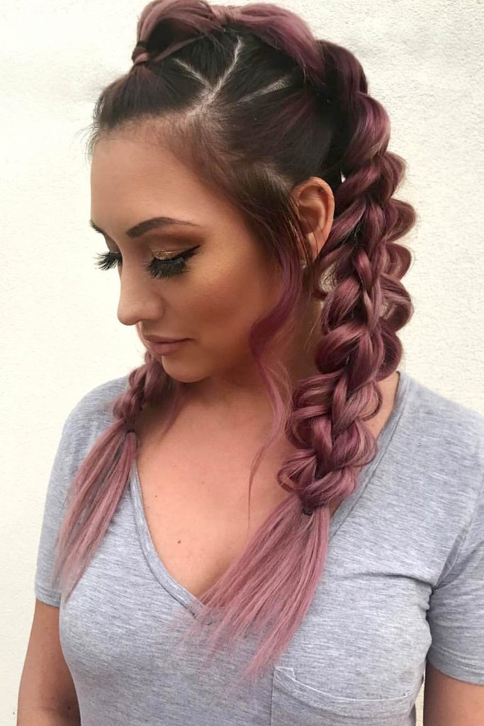 Double Pull-Through Braids with 3D Effect