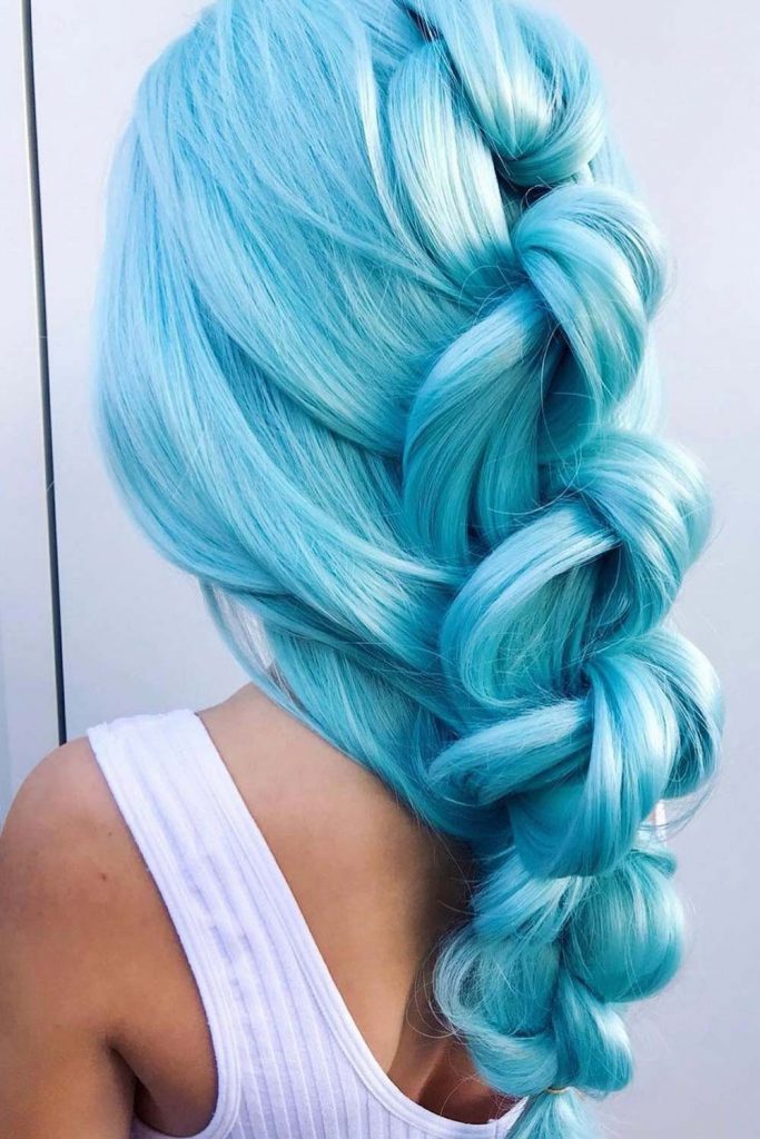Baby Blue knotted Braid