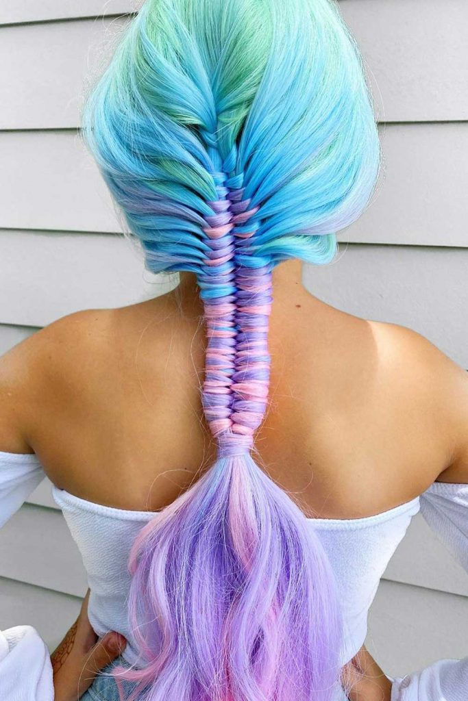 Pastel Mermaid Infinity Braid 