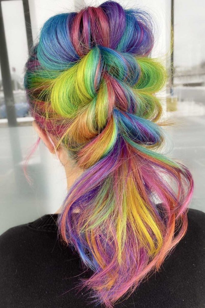 Rainbow Hair Pull-Through Braid