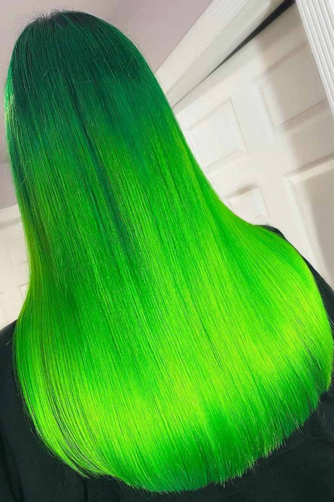 Neon Green #haircolorchart #haircolor #haircolorchatwoman