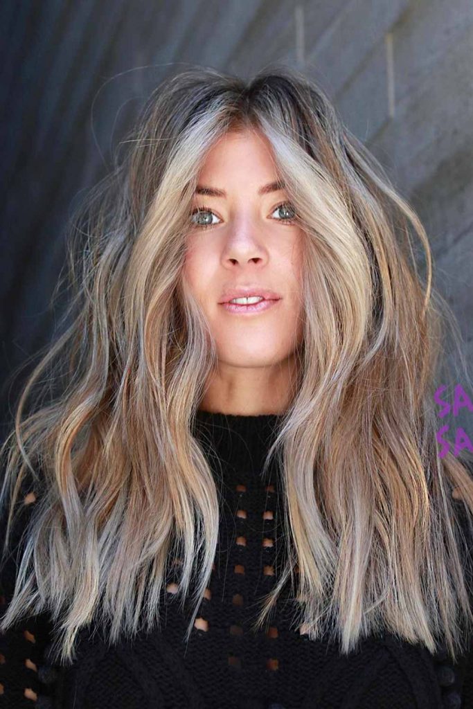 Multidimensional Dirty Blonde Hair #haircolorchart #haircolor #blondehair #wavyhair