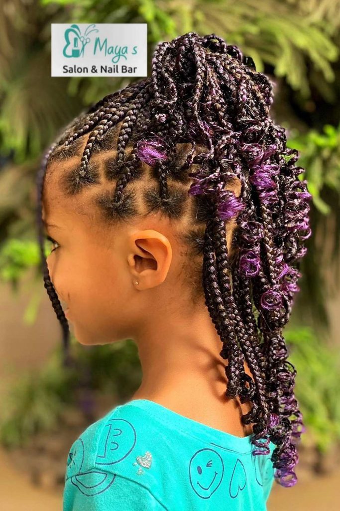 Half Updo Style with Knotless Box Braids