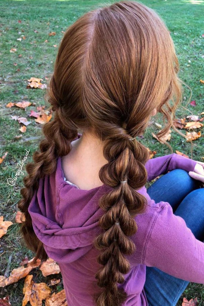 Reverse Pull-Through Braid Pigtails