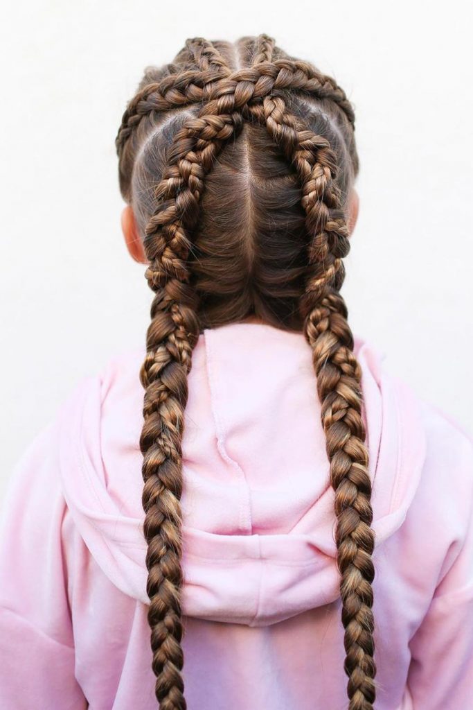 Festival French Braids with Intricate Sectioning
