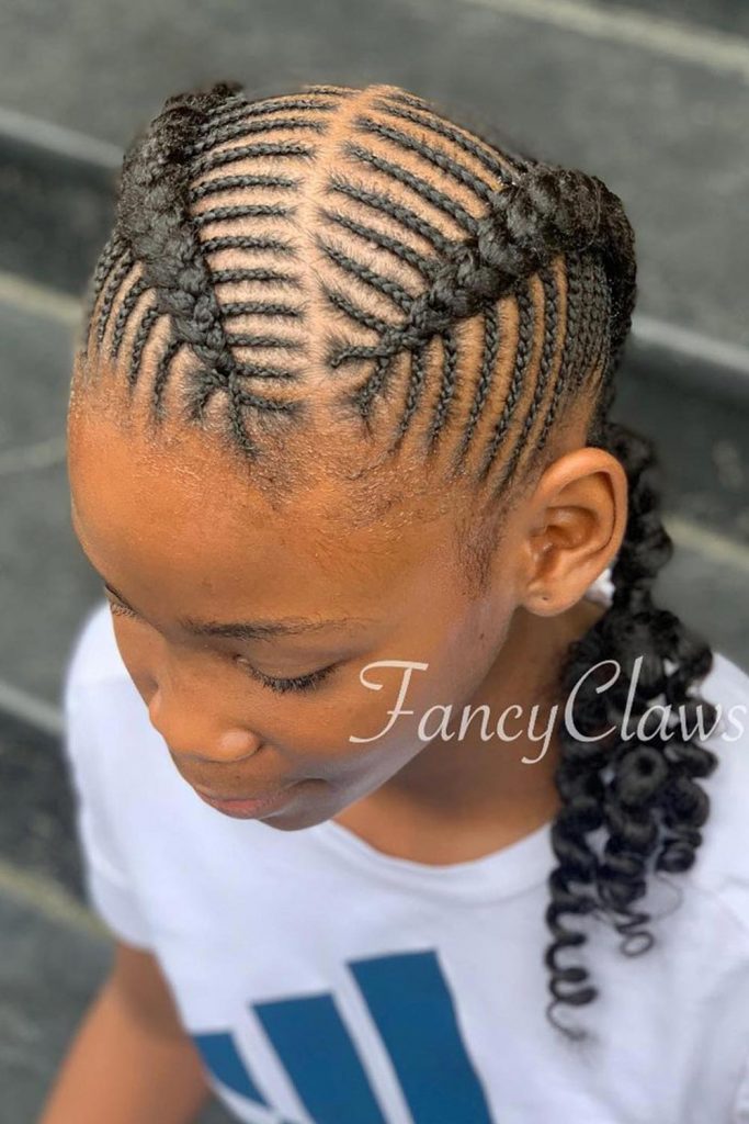 Tiny Cornrows Into Boxer Braids 