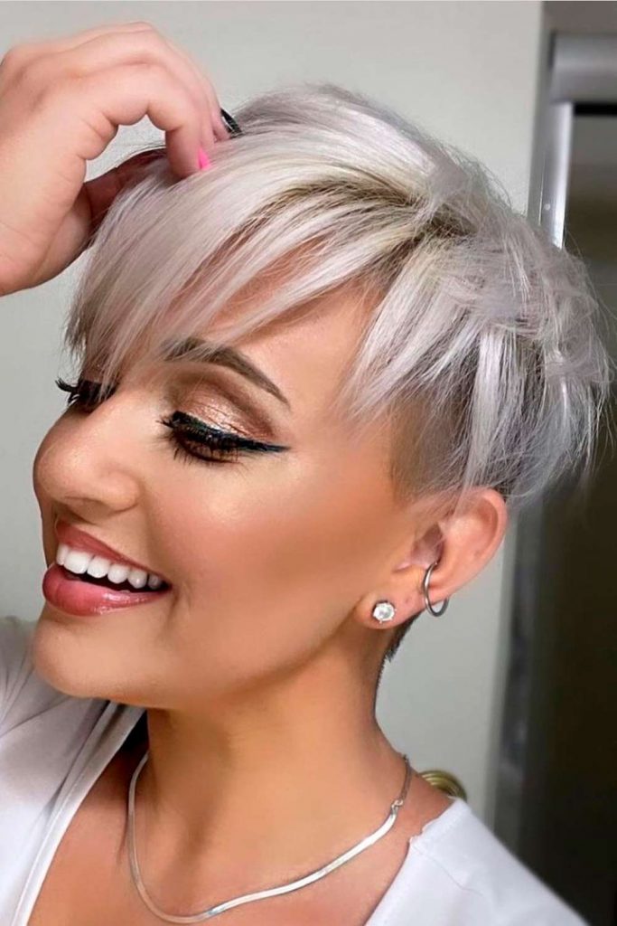 Short Textured Blonde Pixie