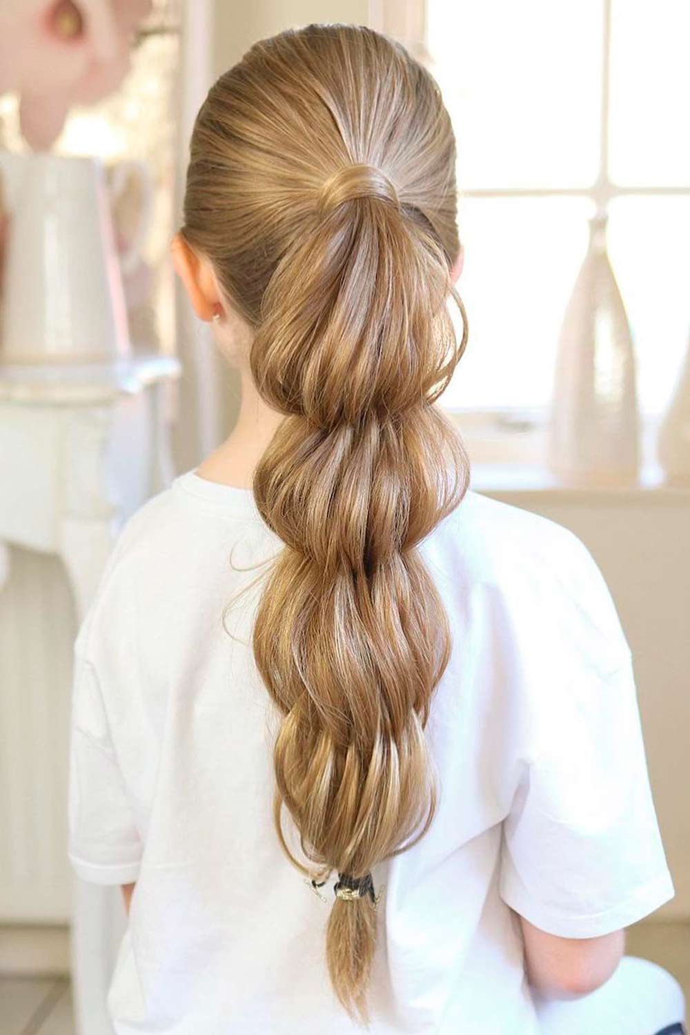 Bubble Braided Style For Little Girls
