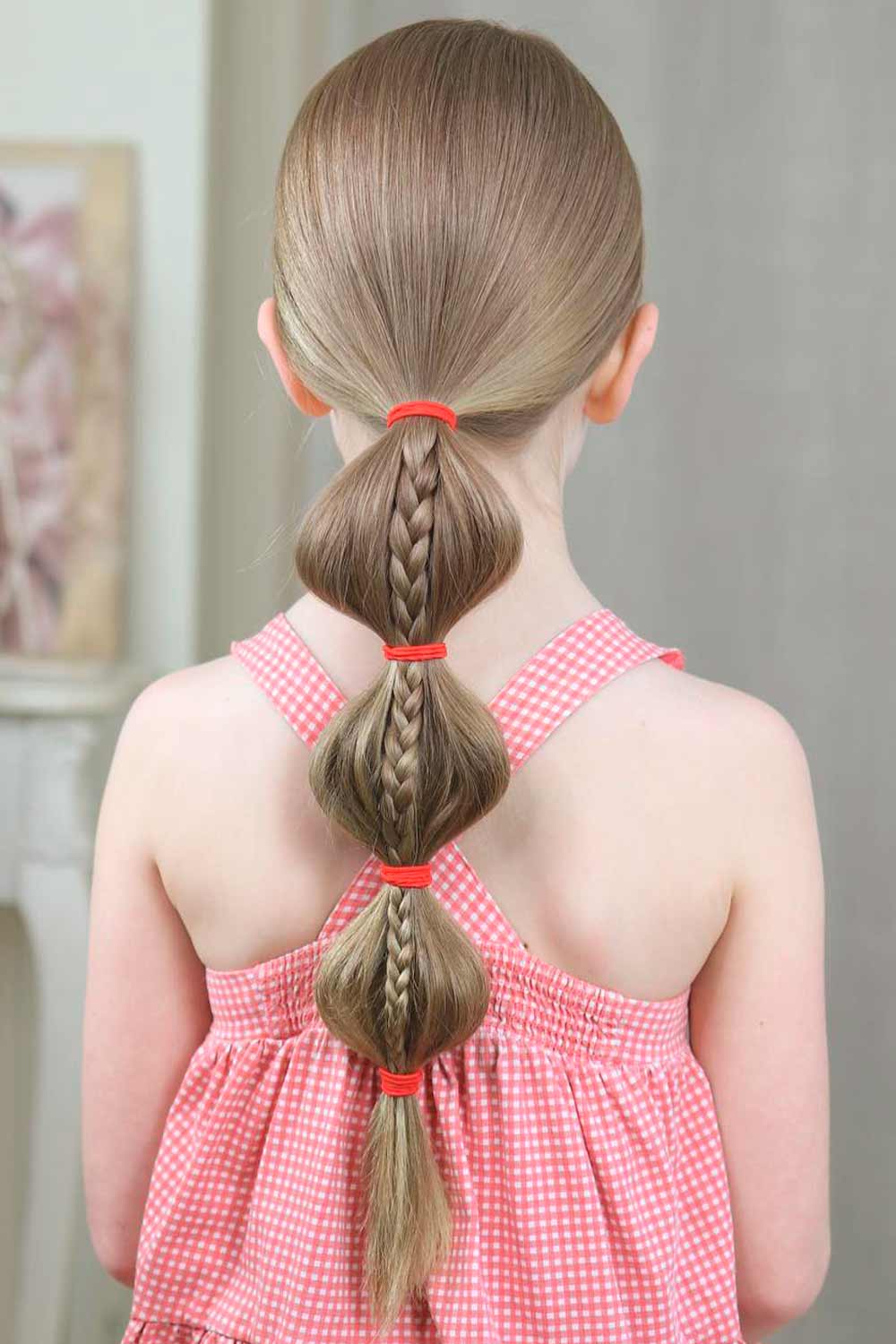 Bubble Braided Style For Little Girls