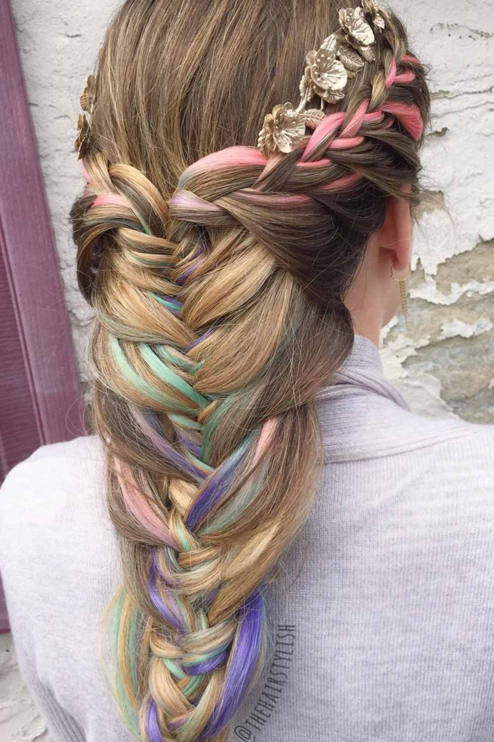 Combined Hairstyles With Braids