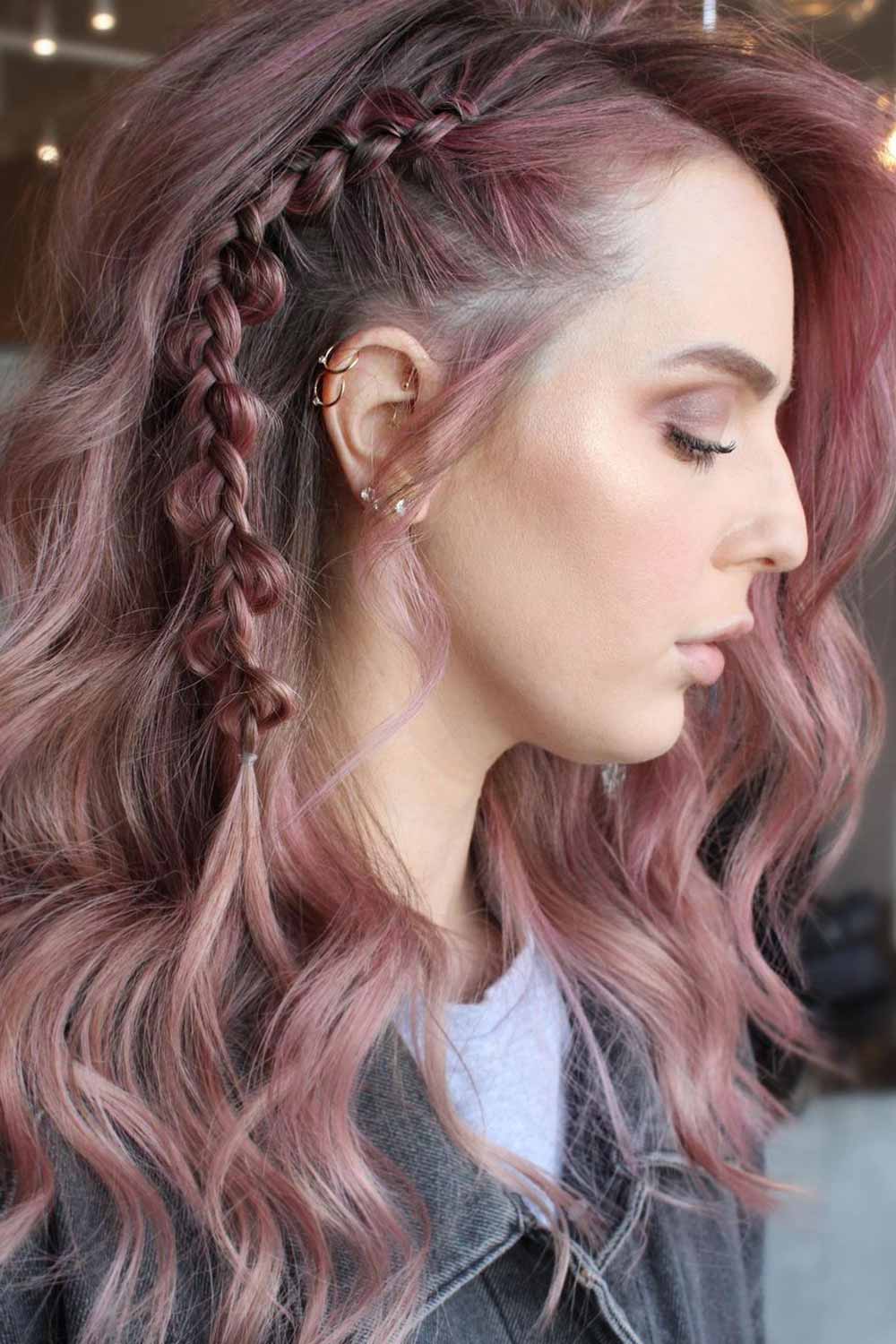 Side French Braided Hair