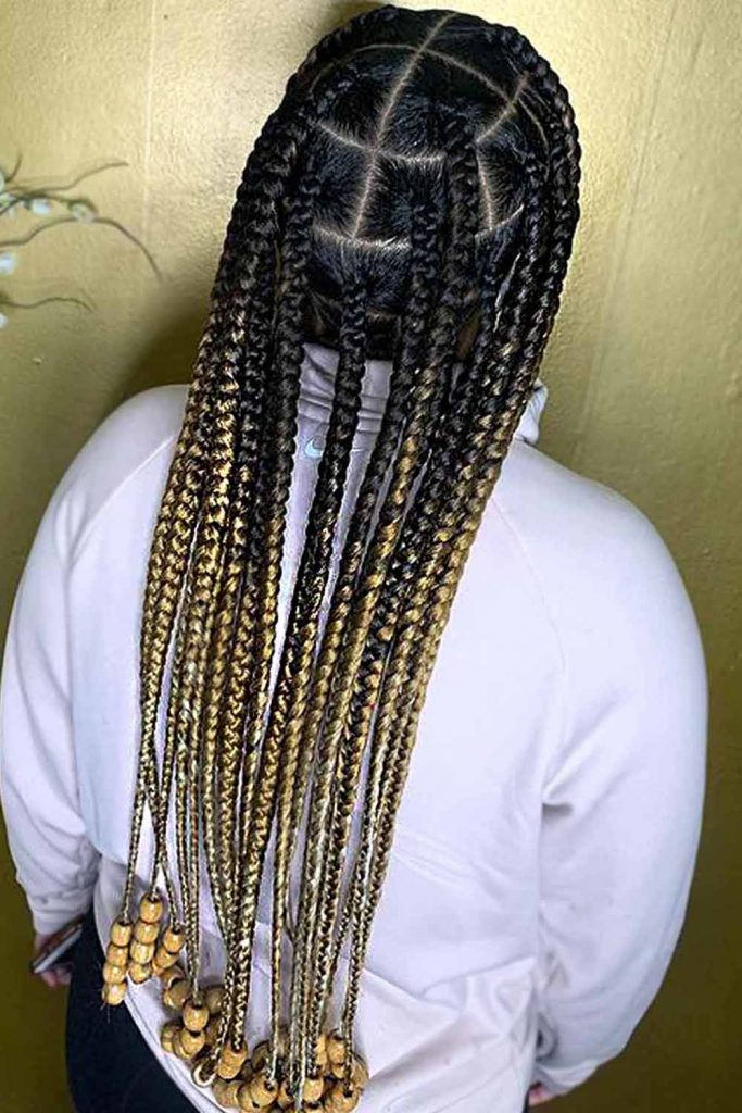 Ombre Knotless Braids #knotlessbraids #breadshairstyles