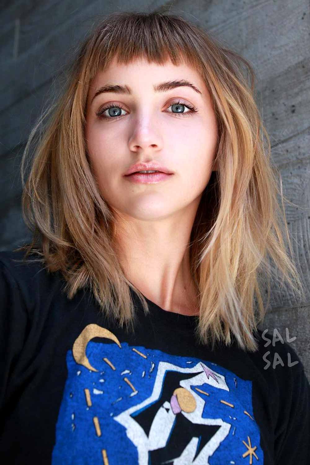 Vibrant Long Bob Haircut With Bangs Design for Desktop Vibrant Long Bob Haircut With Bangs Design for Desktop