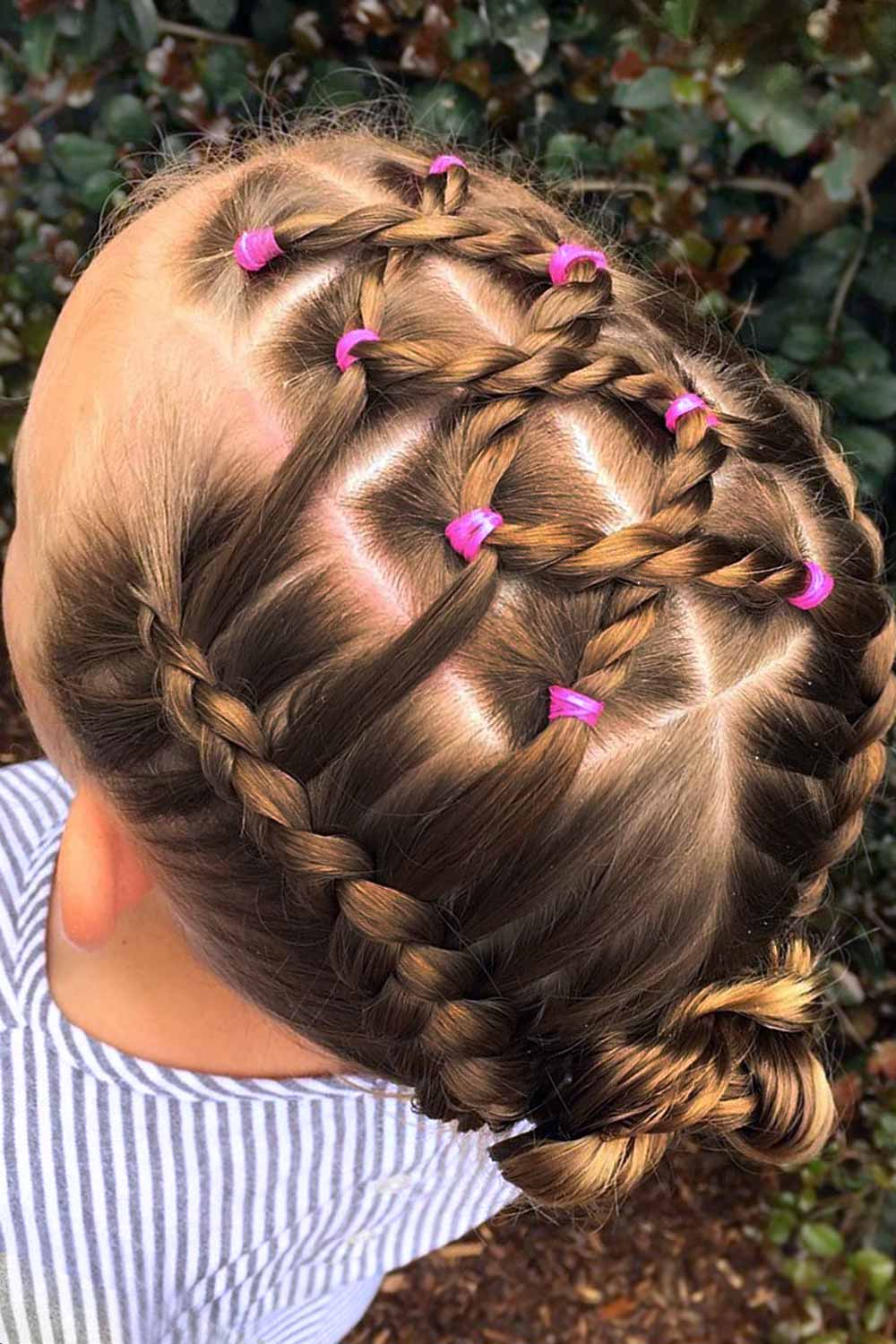 Rubber Band Hairstyles with Twist Braids for Girls #rubberbandhairstyles #naturalhairstyles #kidshairstyles