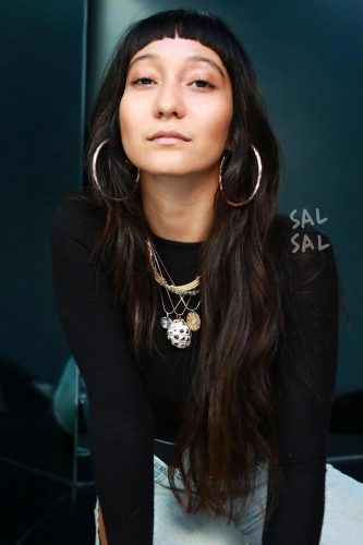 Bebé Flequillo Pelo Largo