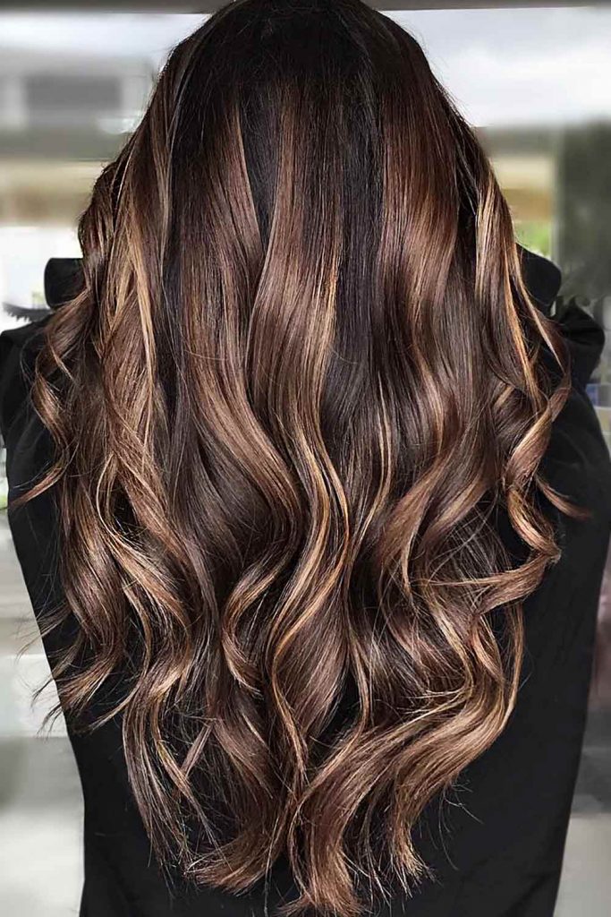 Cascara Cold Brew #blackhairwithhighlights #hairwithhighlights #brown
