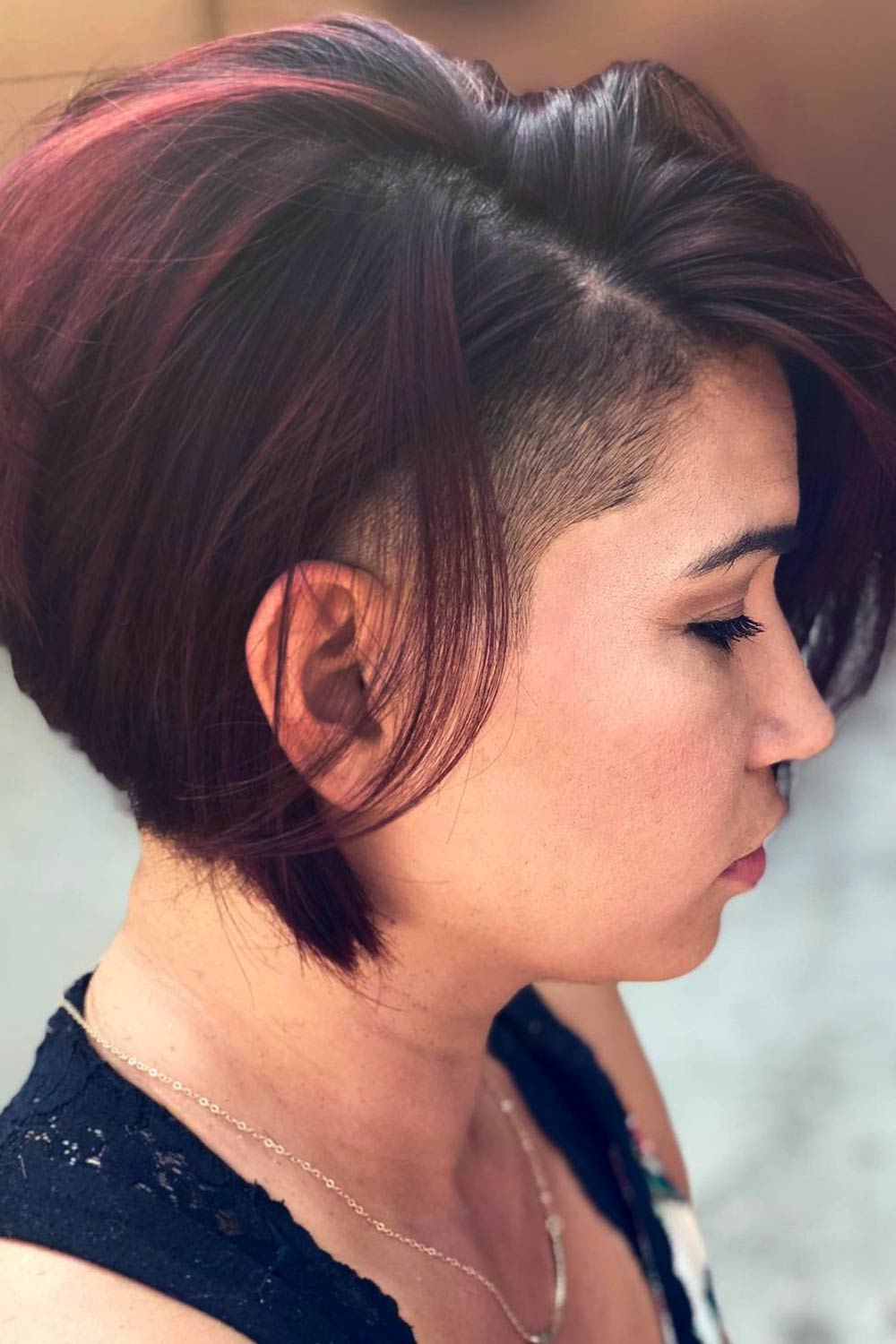 Classy Graduated Bob With The Low Fade Haircut for Women