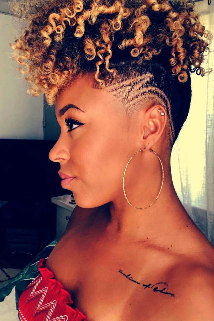 Cute Temple Fade For Curly Hair