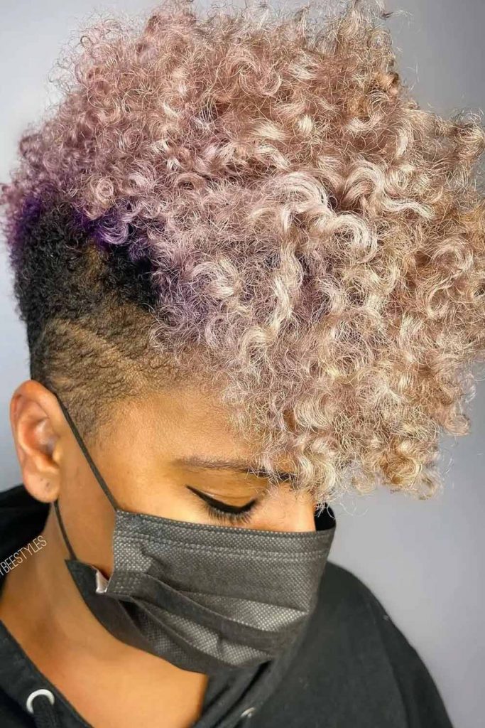 Voluminous Pink Mohawk With Faded Sides