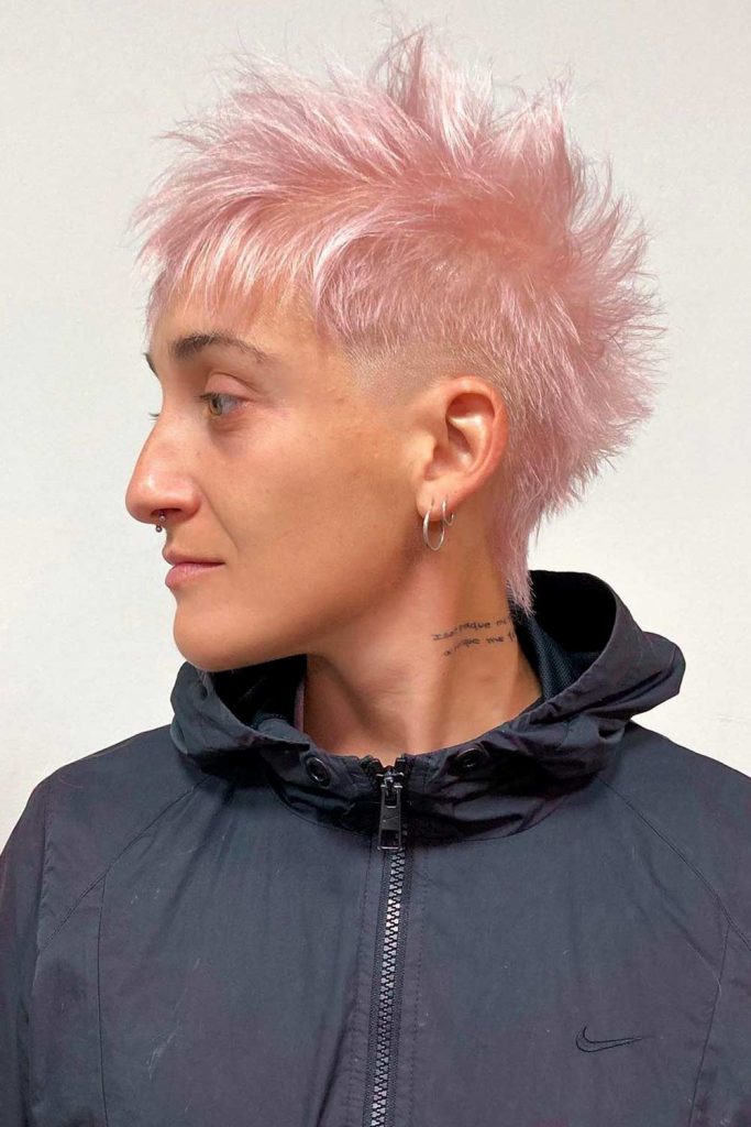 Medium Pixie With Razor Fade